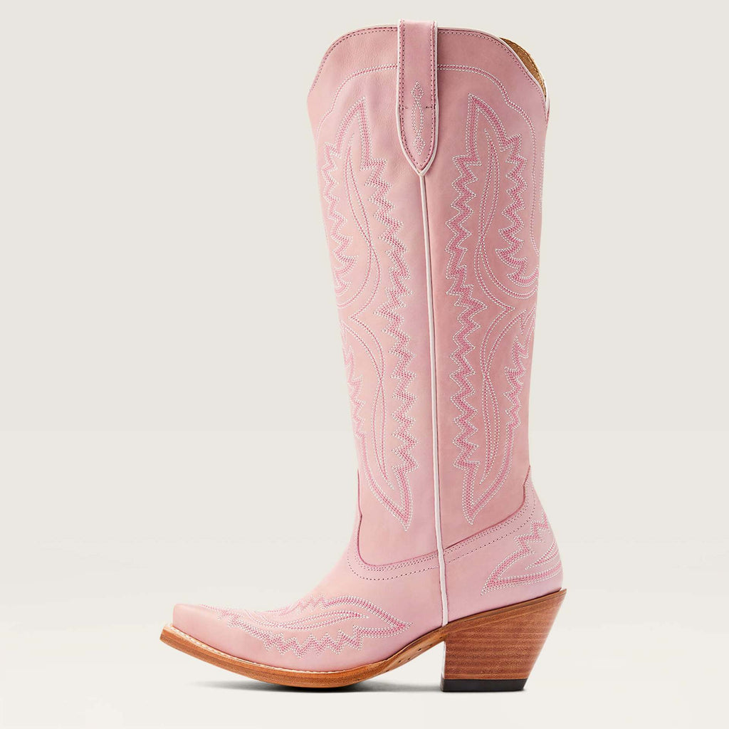 High-Top Denim Boots mit Blockabsatz