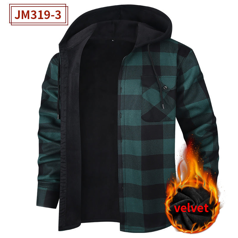Herren-Kapuzenhemd mit Fleece-Futter – Bild 13 | LuxeStyle