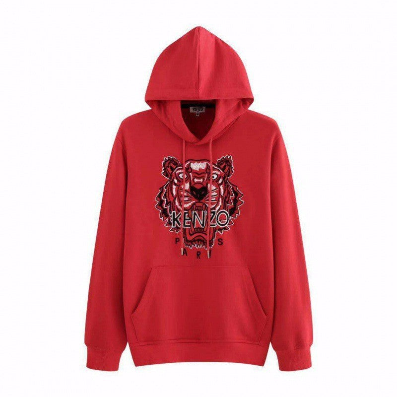 Samt-Hoodie mit Logo-Print – Ansicht 4