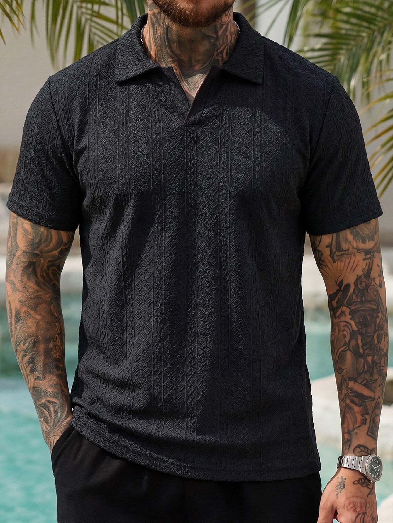 Sommer-Neuheit Herren-Jacquard-Polo-Shirt