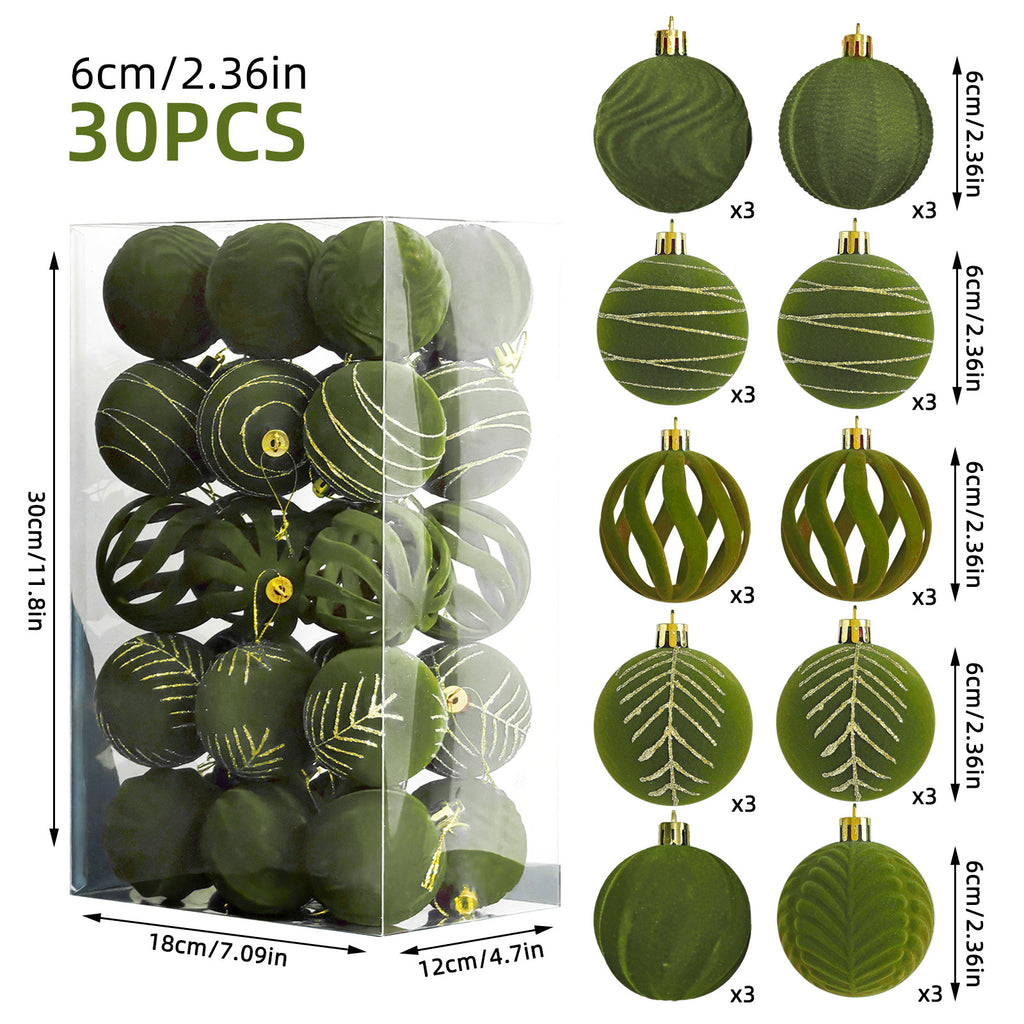 30er-Set Weihnachtskugeln, 6 cm – Bild 9 | LuxeStyle