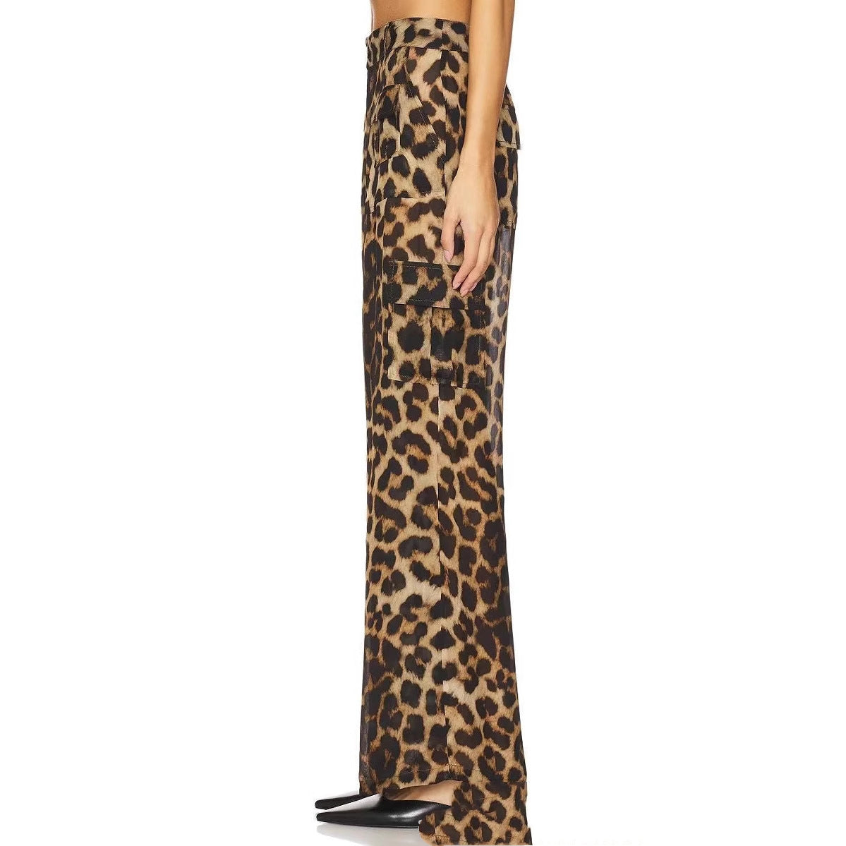 Leopardenmuster Chiffon Hose – Ansicht 5