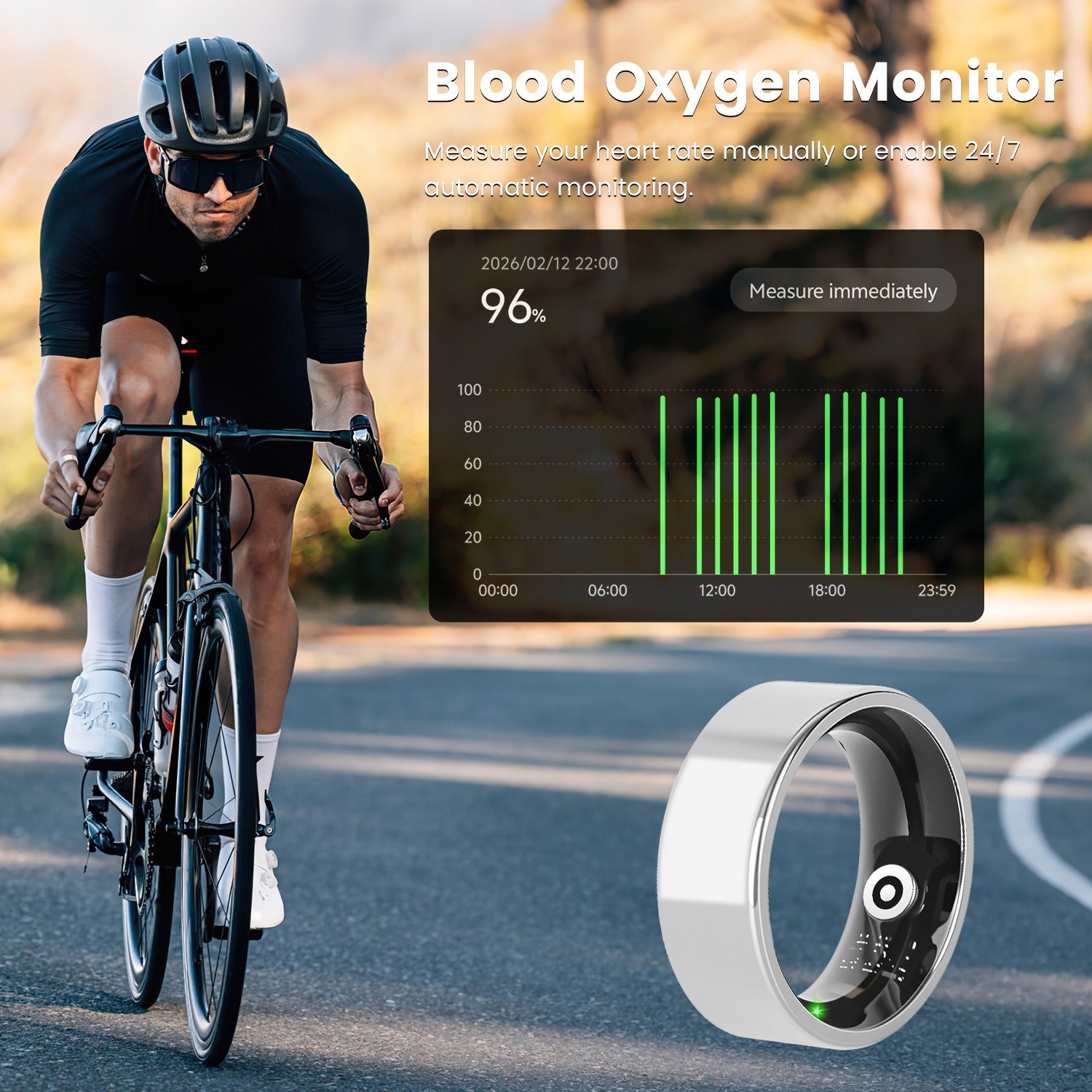 Smart Ring Gesundheits-Tracker mit Ladecase – Ansicht 5
