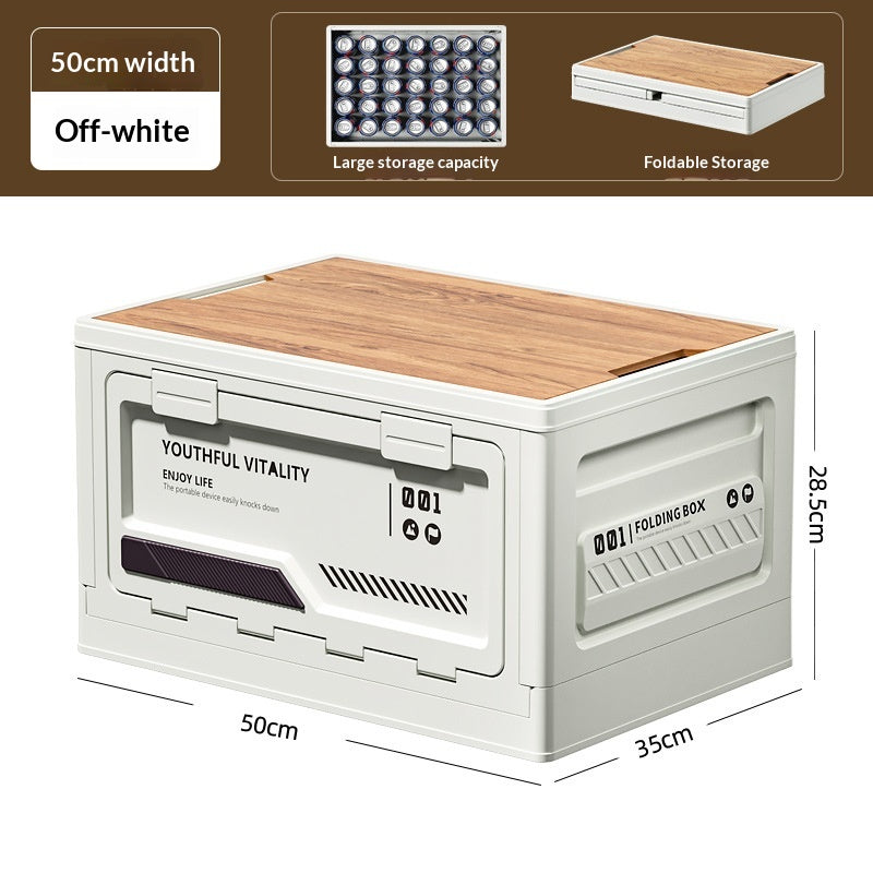 Camping-Storage-Box mit Holzdeckel