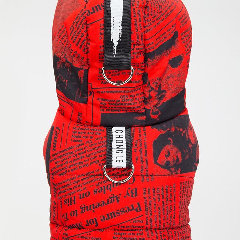 Newspaper Baumwoll-Kleid für Haustiere