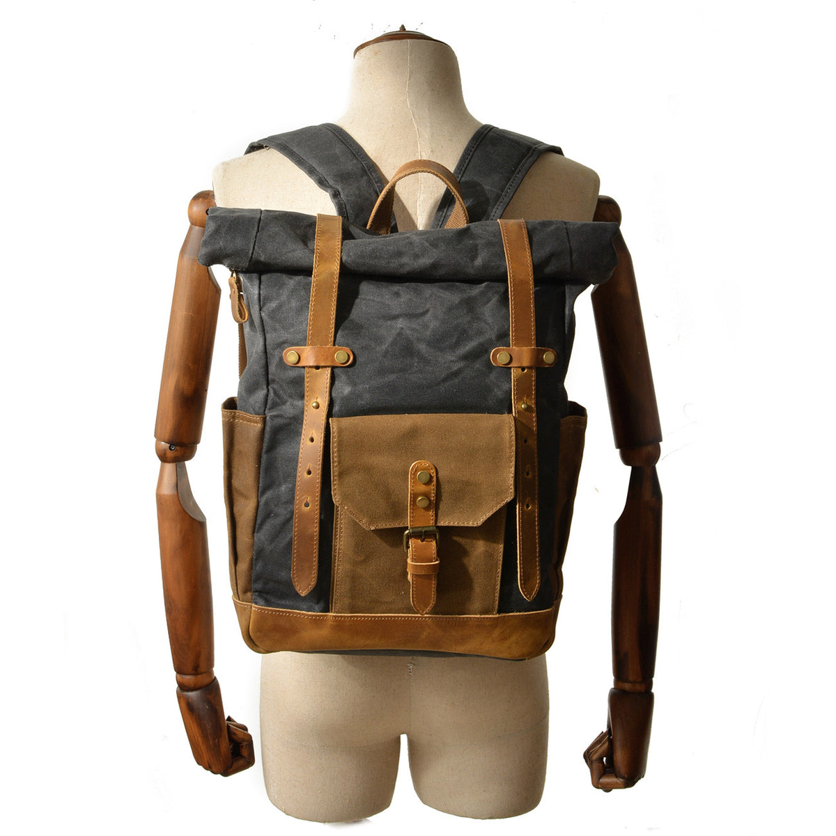 Retro Rucksack mit Kontrastfarben – Bild 4 | LuxeStyle