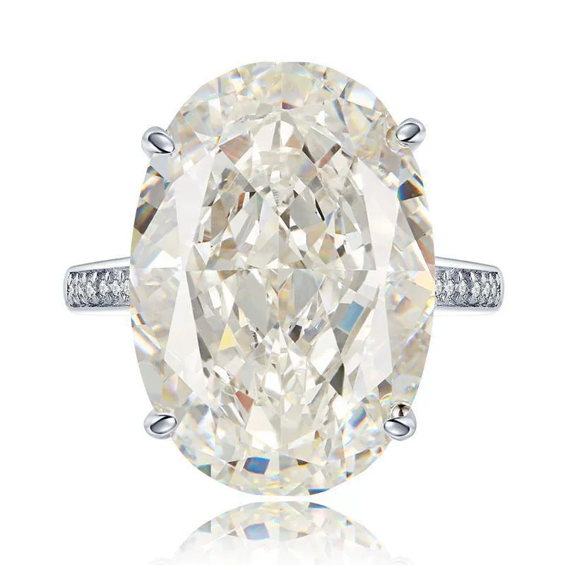 Silberring mit ovalem Zirkonia – Bild 2 | LuxeStyle