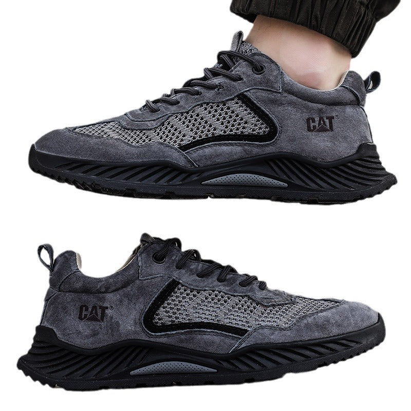 Atmungsaktiver Herren-Sneaker aus Mesh und Leder – Bild 8 | LuxeStyle