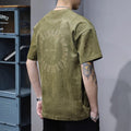 Retro T-Shirt aus Wildlederimitat für Herren
