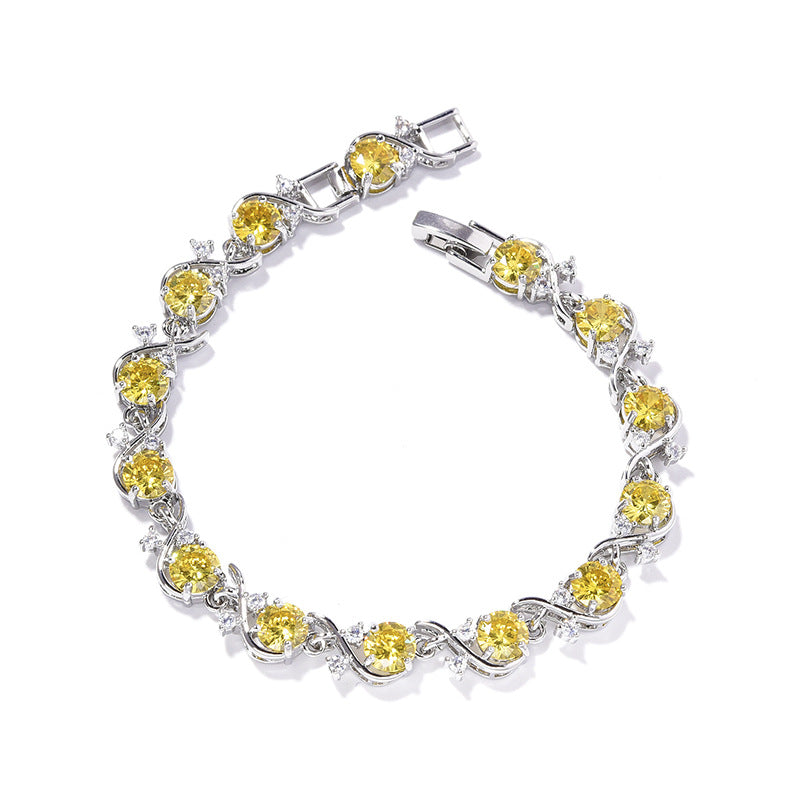 Damen Armband mit Zirkonia, rund – Bild 8 | LuxeStyle