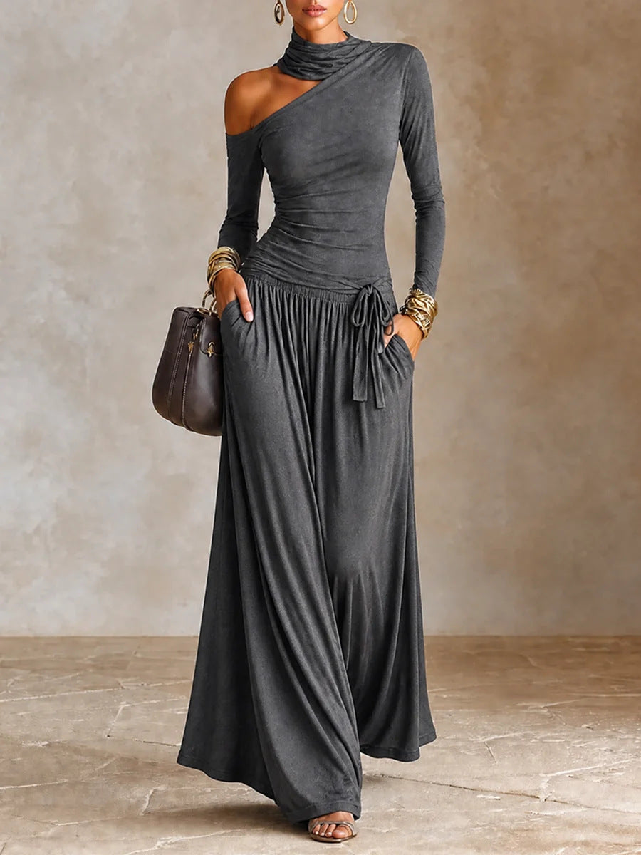 Asymmetrisches Off-Shoulder Kleid – Bild 11 | LuxeStyle