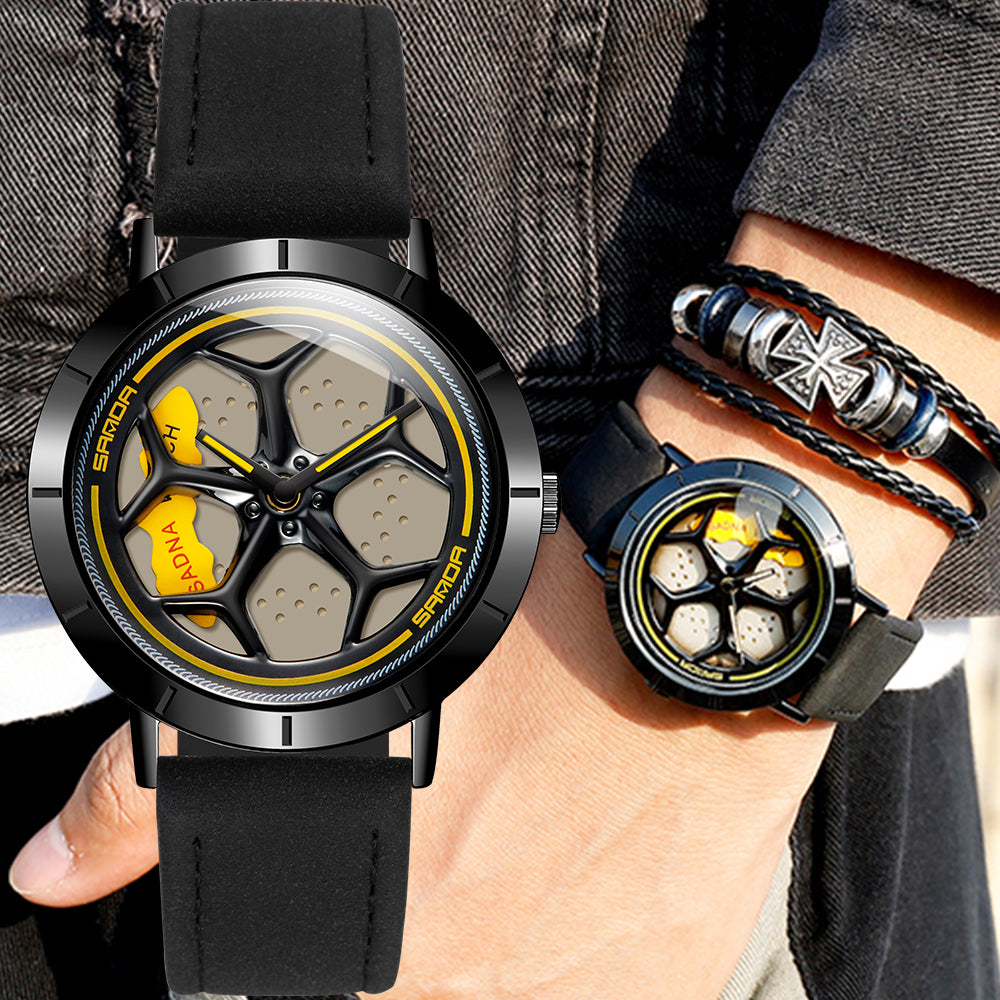 Sanda Wheel Quarz-Uhr – 43 mm, 30 m wasserdicht | LuxeStyle