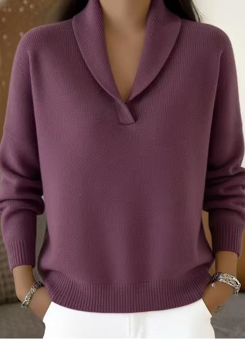 V-Neck Pullover im Retro-Stil