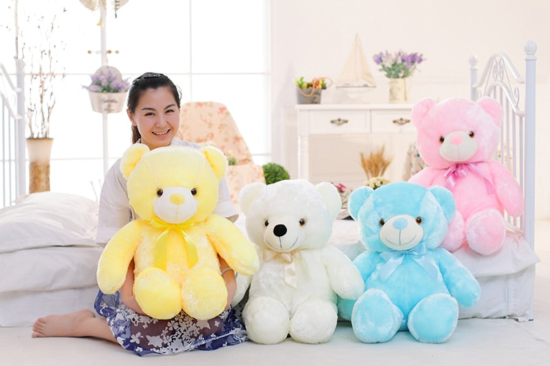 LED-Leucht-Teddybär Plüsch Rosa