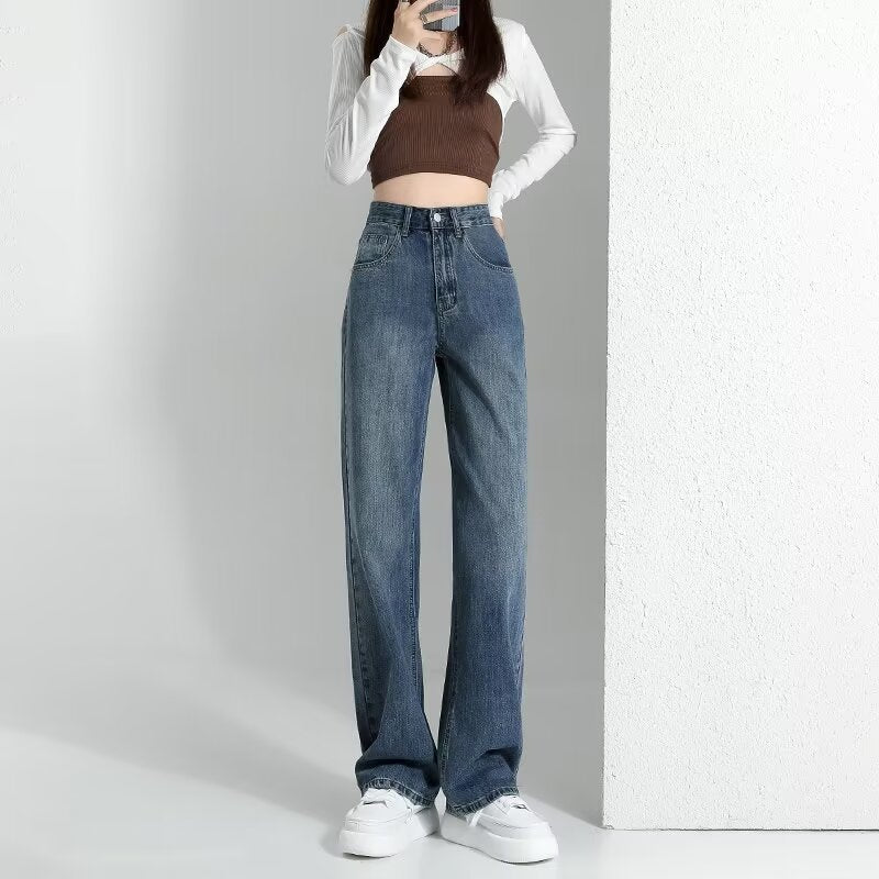 Damen Jeans, hoch geschnitten, Slim-Fit