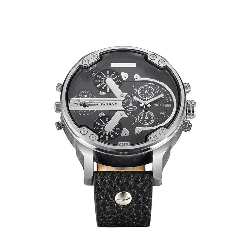 Herren Quarz-Uhr mit Lederarmband – Bild 4 | LuxeStyle