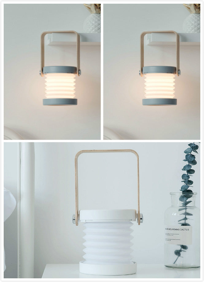 Faltbare LED-Nachtlichtlampe, Berührungsempfindlich, Dimmbar & USB-Lad