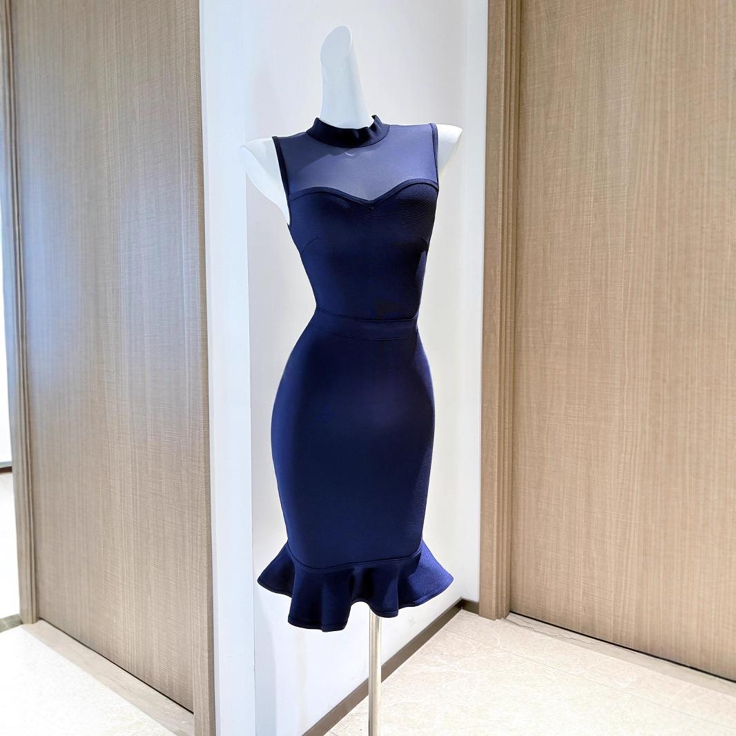Elegantes Bodycon Meerjungfrauenkleid mit Rüschensaum