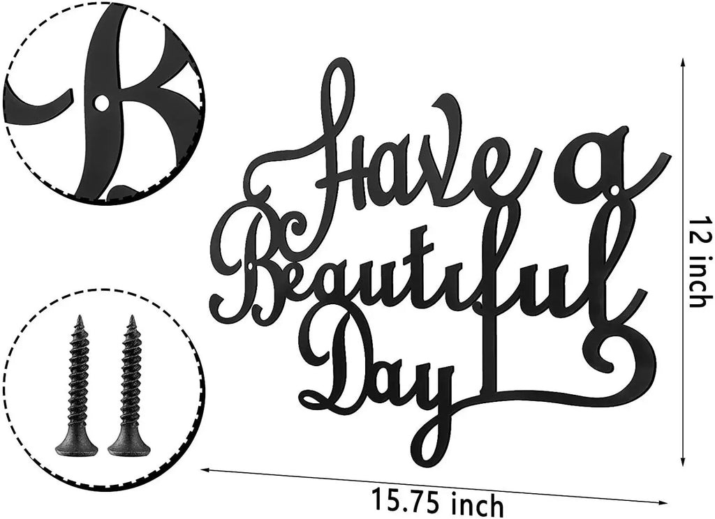 Wanddekoration aus Eisen – Have A Wonderful Day – Bild 4 | LuxeStyle