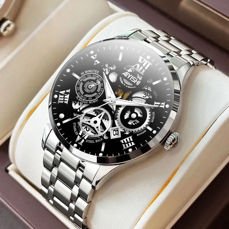 Herren Quarzuhr Edelstahl Wasserdicht – Bild 2 | LuxeStyle