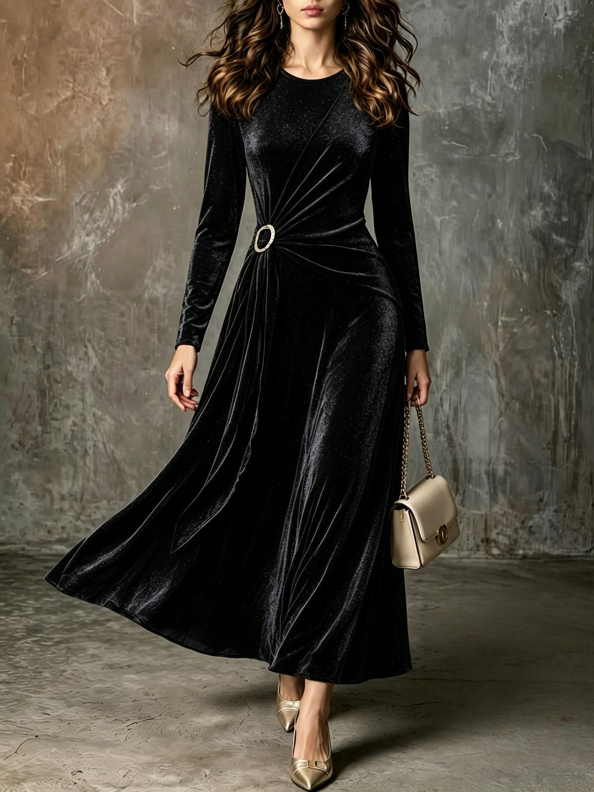 Elegantes, figurbetontes Etuikleid mit Langarm – Bild 8 | LuxeStyle