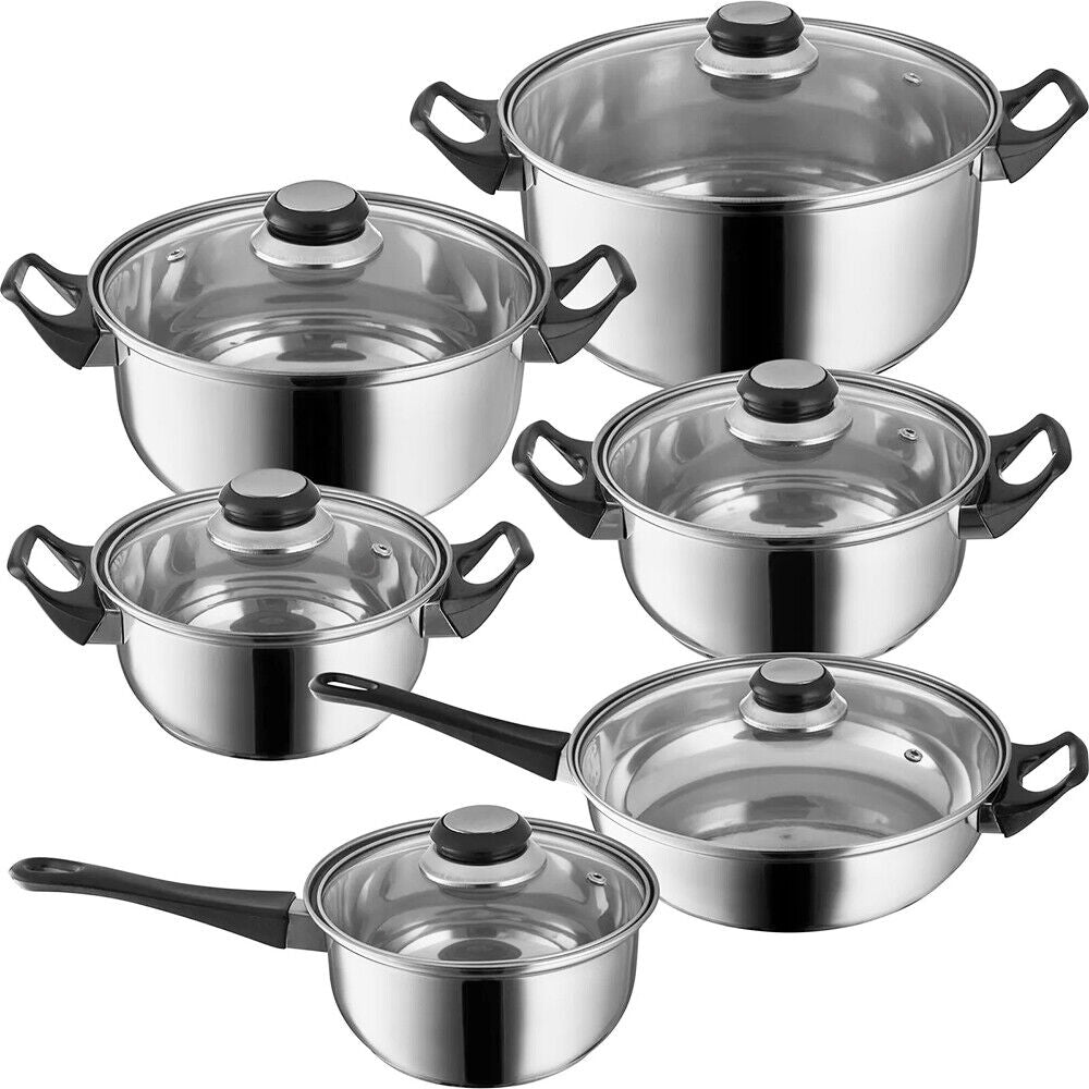 12-teiliges Kochtopf-Set aus Edelstahl – Ansicht 7