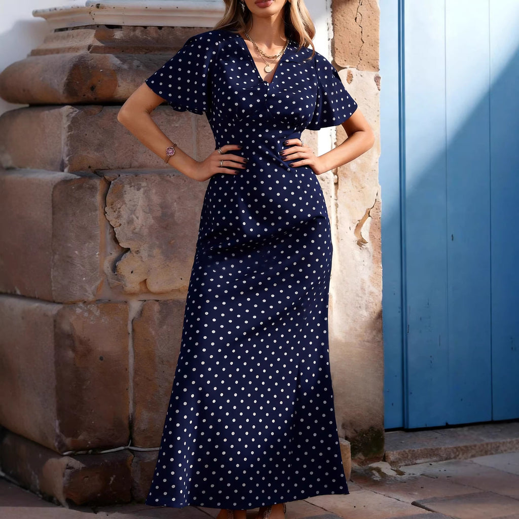 Rotes Polka-Punkt Kleid
