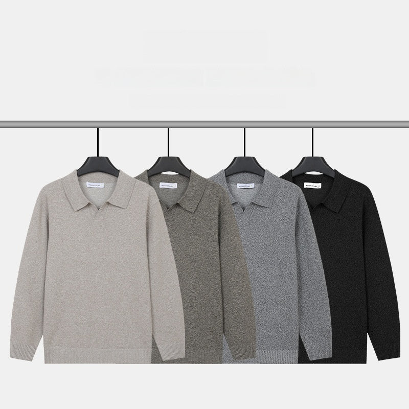 Herren V-Pullover aus Strick – Langarm
