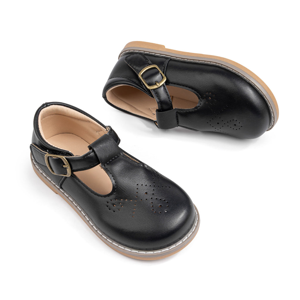 Mädchen-Leder Schuhe britischer Stil
