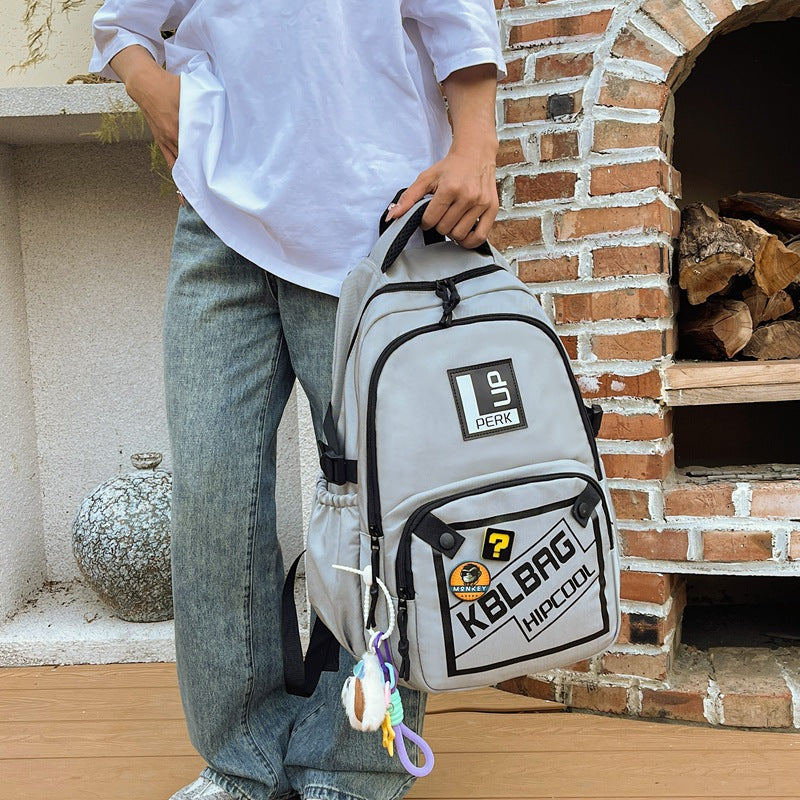 Grosses Nylon-Rucksack für Schule – Bild 6 | LuxeStyle