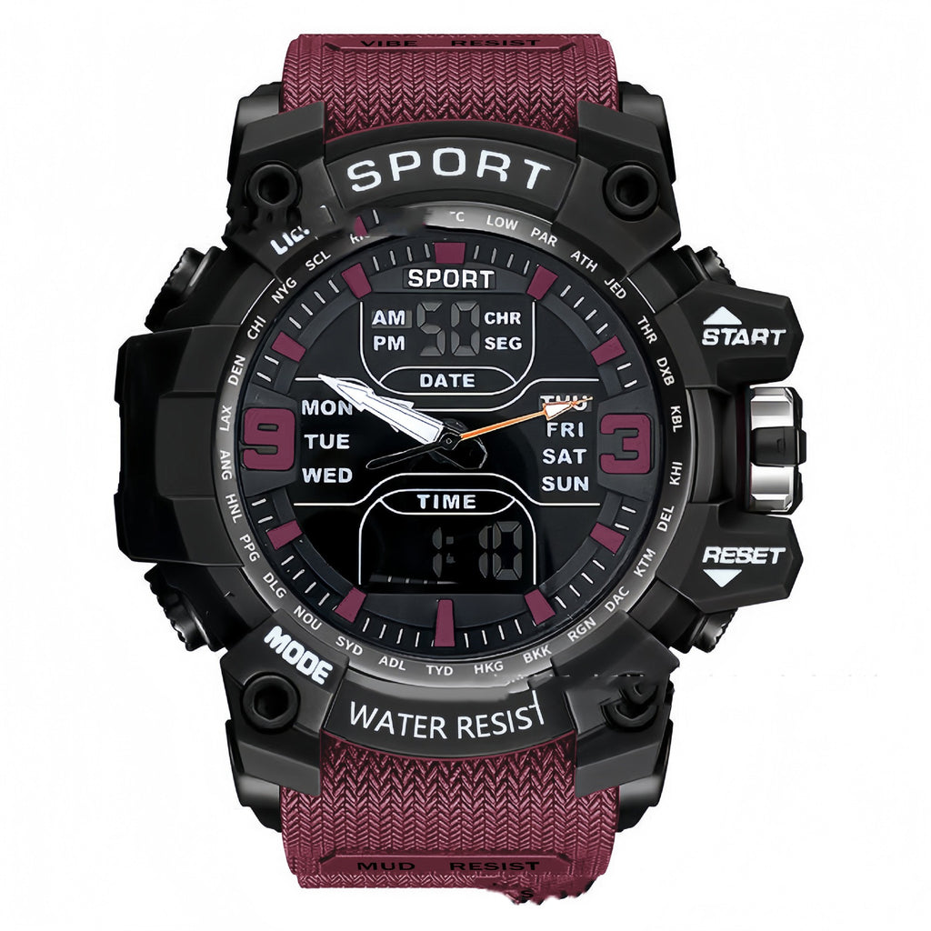 Sportliche Armbanduhr mit Leuchtzifferblatt