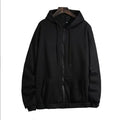 Hoodie Cardigan Solid-Fleece