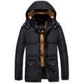 Gefütterte Winterjacke für Herren mit Kapuze