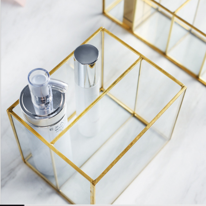 Nordische Glas- und Messing-Aufbewahrungsbox – Bild 2 | LuxeStyle