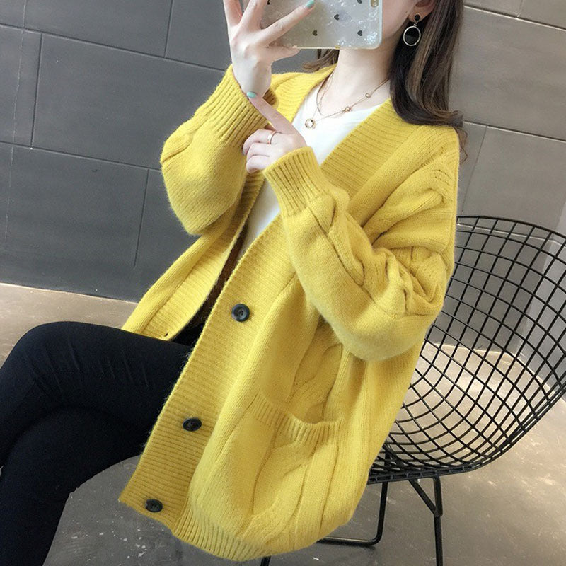 V-Ausschnitt Strickjacke (Loose Fit) – Ansicht 5