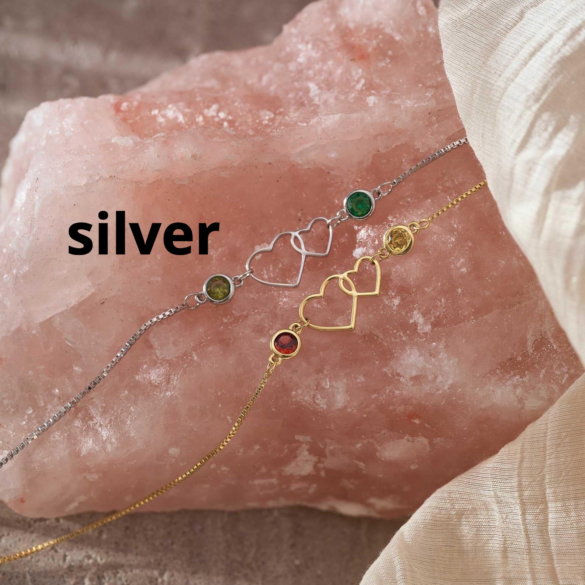 Doppelherz-Armband für Damen