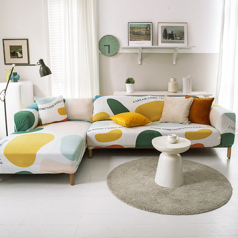 Stretch-Sofabezug mit Pflanzenmuster – Bild 11 | LuxeStyle