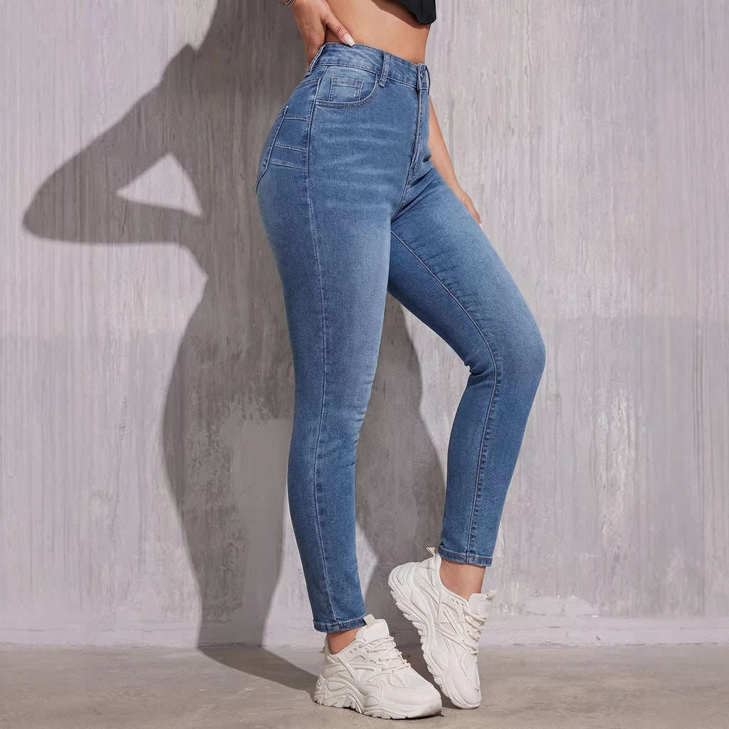High-Waist Skinny Jeans