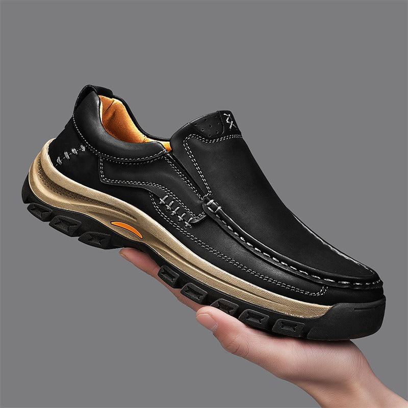 Herren Leder Outdoor-Schuhe mit dicker Sohle – Bild 6 | LuxeStyle