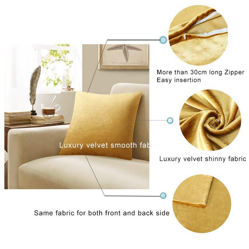 2er-Set goldene Dekokissenbezüge – Bild 2 | LuxeStyle