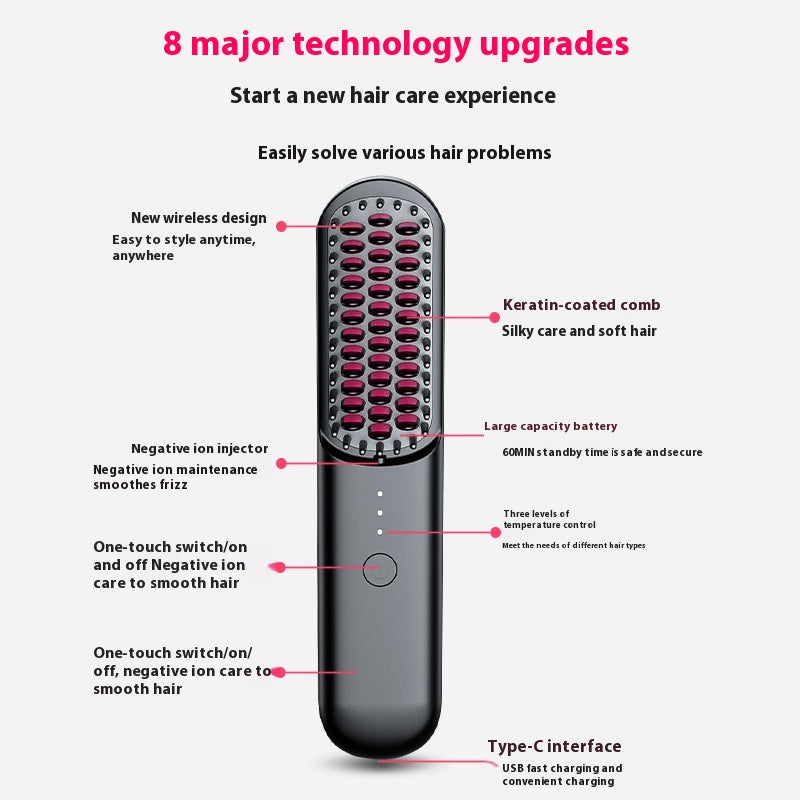 Kabelloser 2-in-1 Ionen-Haarstyler – Ansicht 4