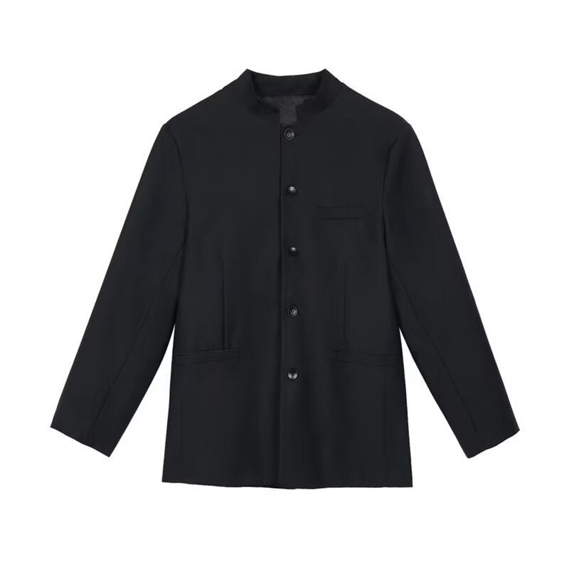 Slim-Fit Frühlingsherbst Anzugjacke mit chinesischem Stil | LuxeStyle