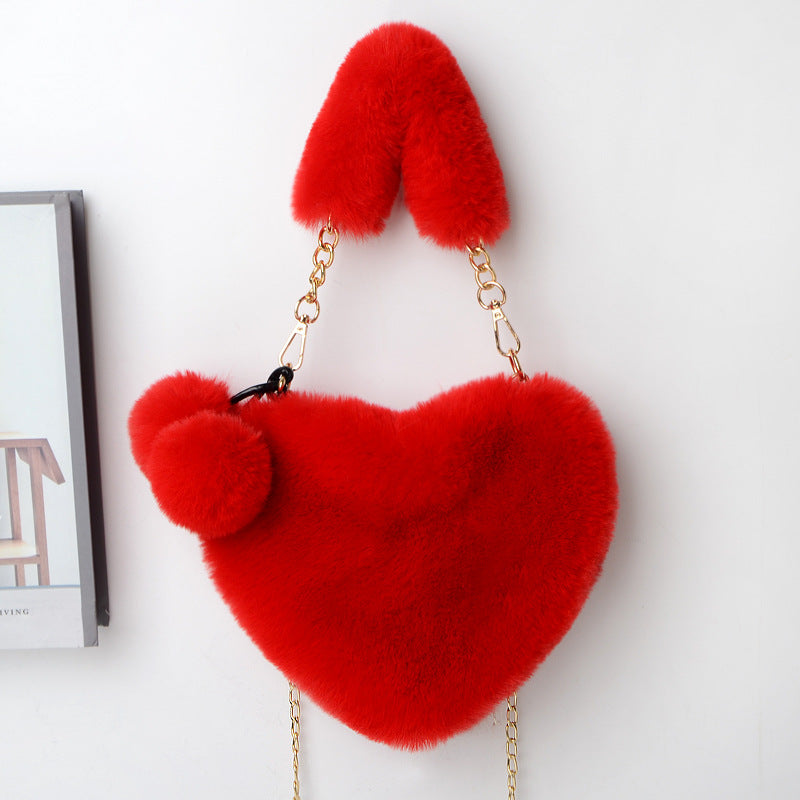 Love Bags Plüsch-Handtasche Herz