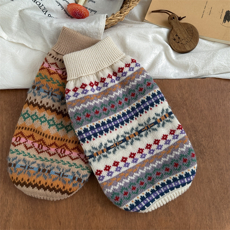 Retro Streifenbeiger Strampler für Haustiere – Bild 3 | LuxeStyle