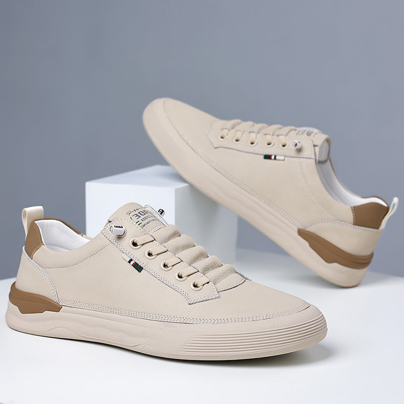 Atmungsaktive Herrensneaker Slip-On, flach, weiss – Bild 6 | LuxeStyle