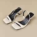 Square-Toe leichte Sandalen mit flachem Absatz – Bild 6 | LuxeStyle