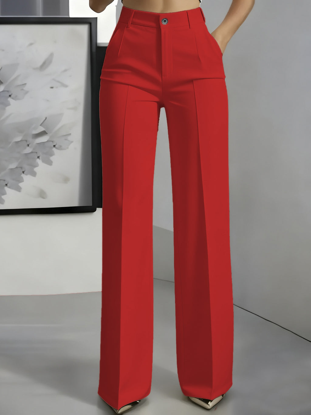 High-Waist Hose im eleganten, minimalistischen Stil
