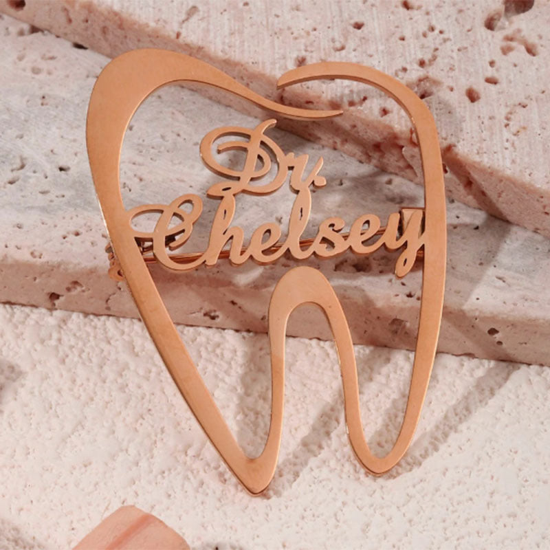 Zahn-Brosche aus Edelstahl – Bild 7 | LuxeStyle