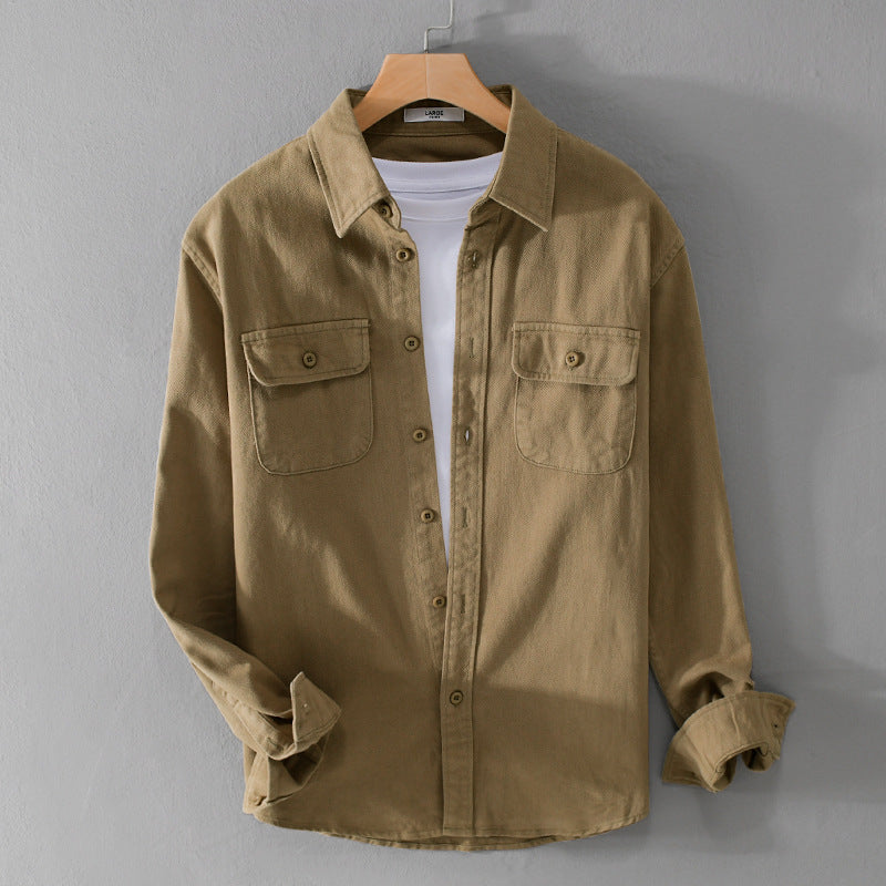 Herren Casual Langarmshirt Hongkong-Stil