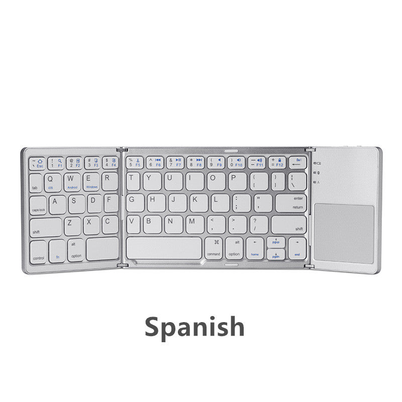 Ultra-dünne, faltbare Bluetooth-Tastatur mit Touchpad